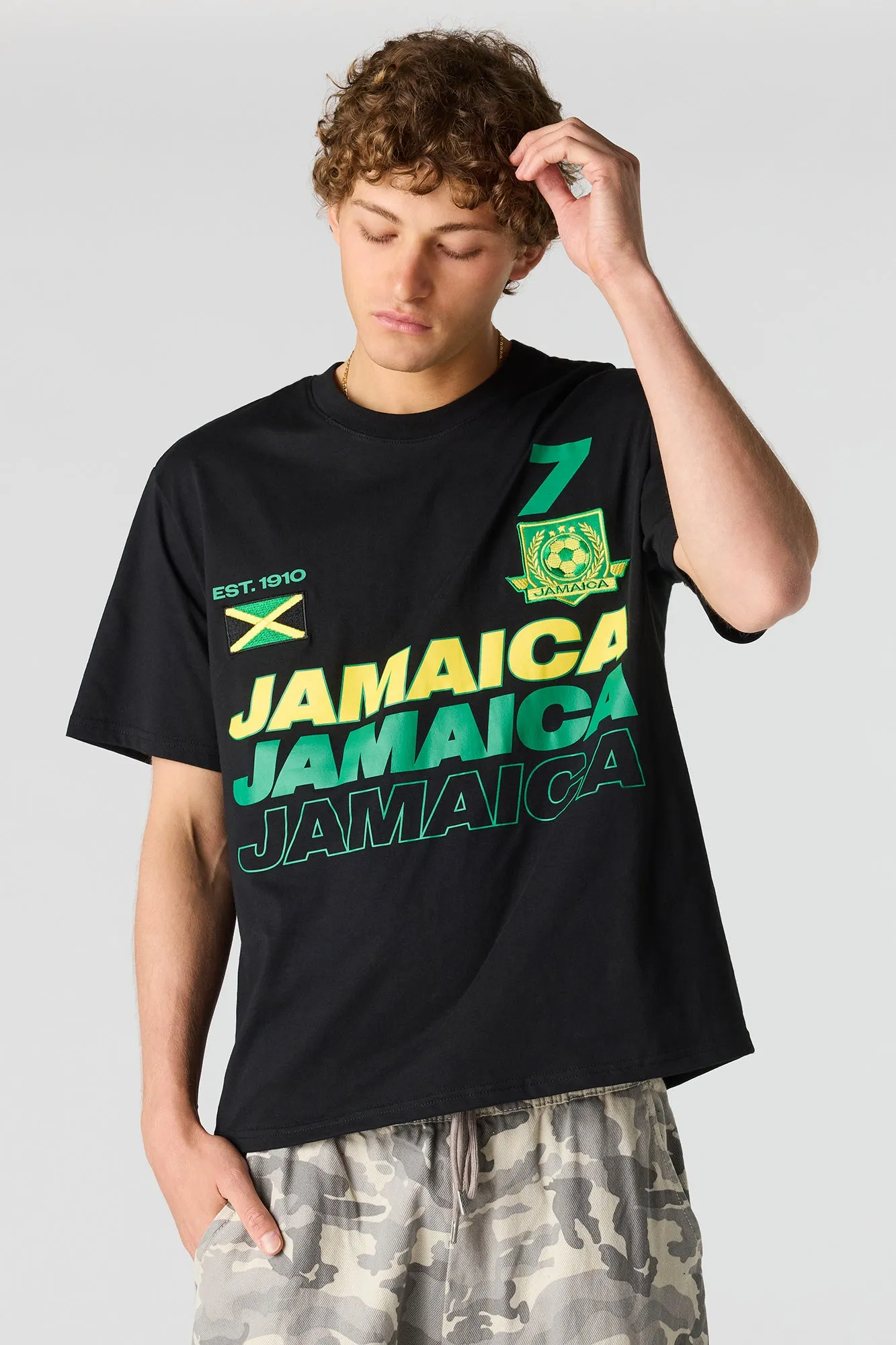 Jamaica Graphic Soccer T-Shirt sold by Urban Planet