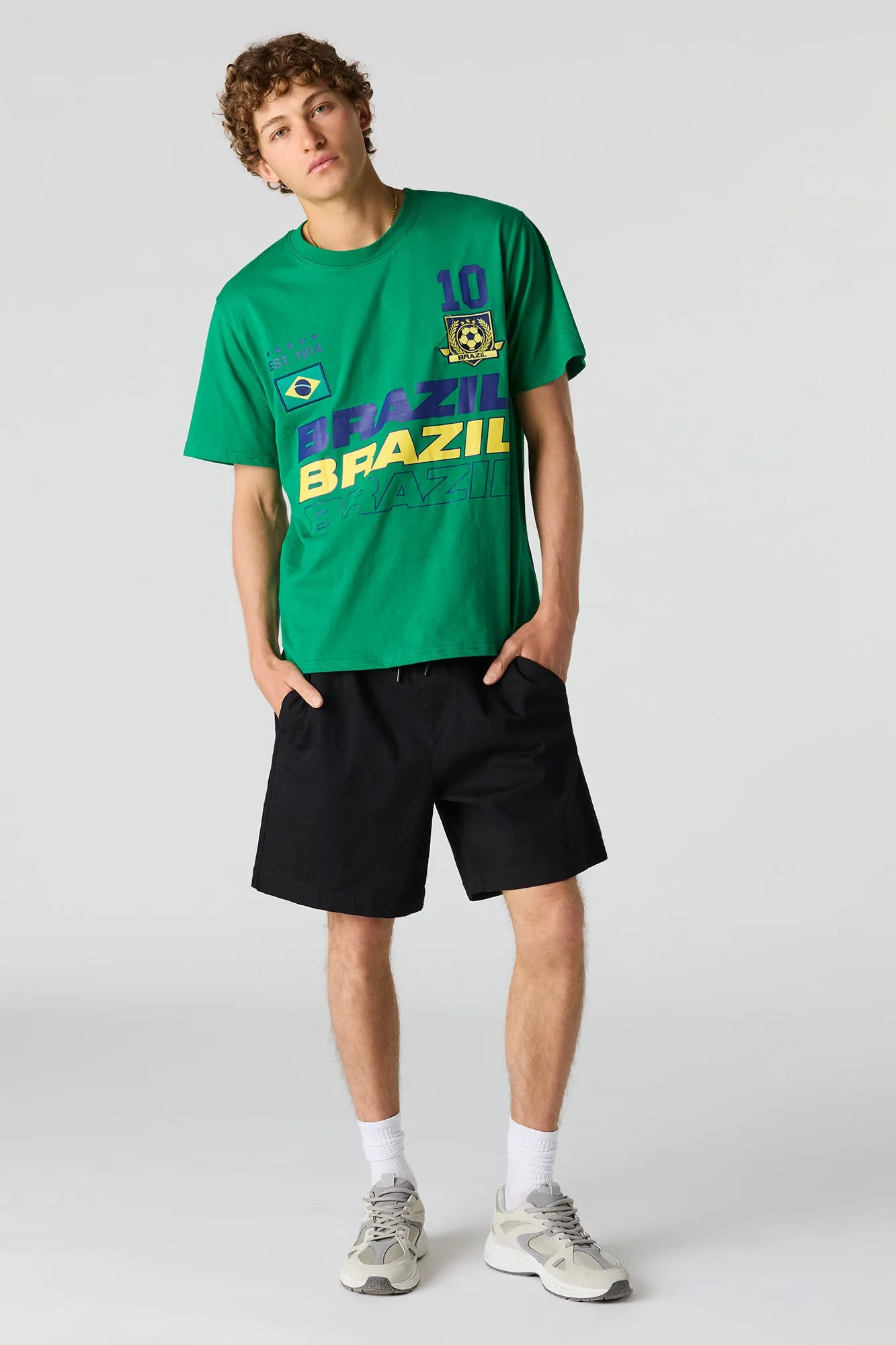 Brazil Graphic Soccer T-Shirt sold by Urban Planet product image thumbnail 3