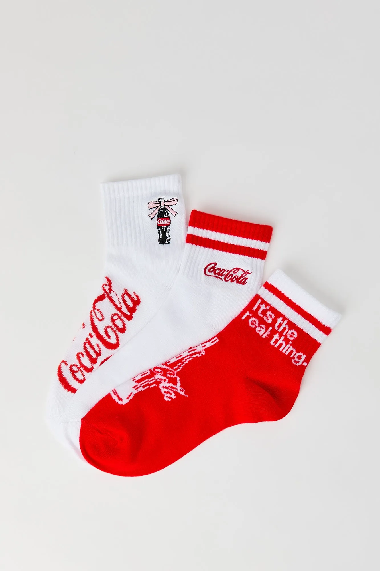 Coca-Cola Socks (3 Pack) sold by Urban Planet