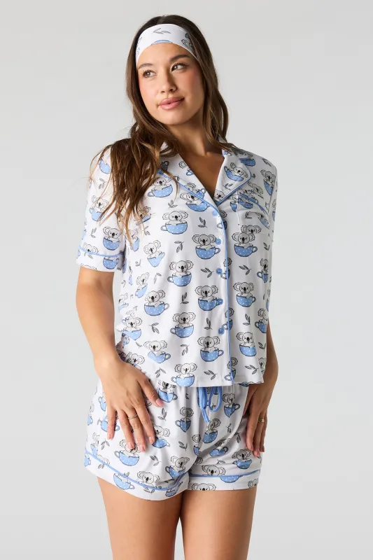 Tank & Pant & Headband Soft Pajama Set made by Urban Planet