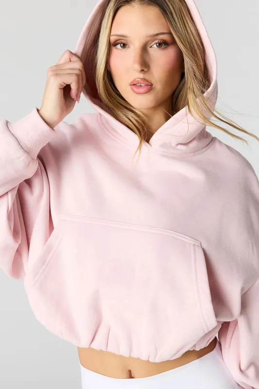 Luxe Fleece Bubble Hem Hoodie made by Stitches
