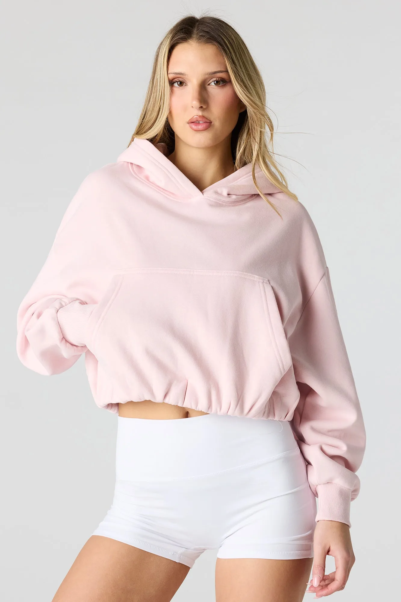 Luxe Fleece Bubble Hem Hoodie sold by Urban Planet product image thumbnail 4