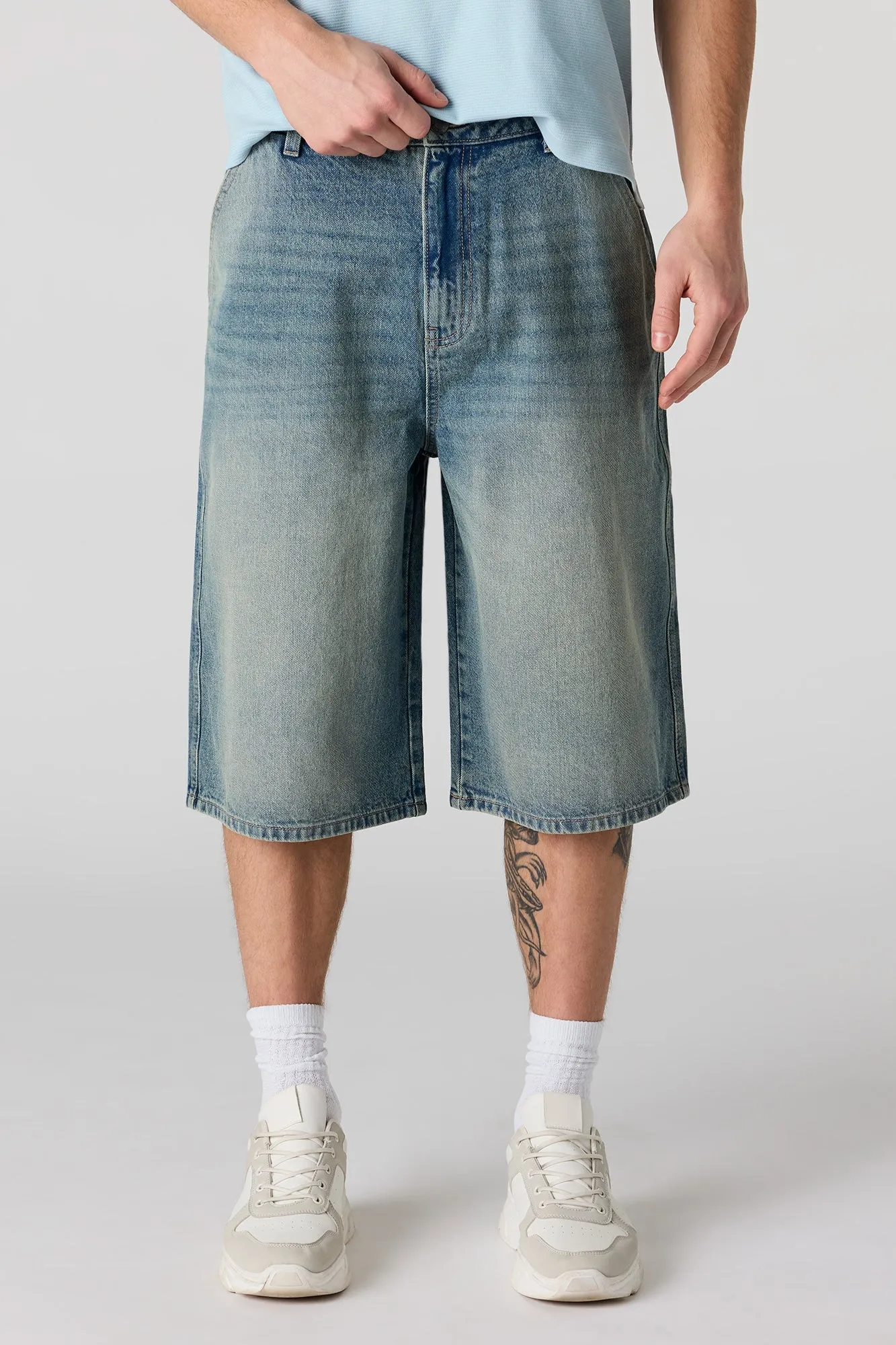 Baggy Skater Denim Short sold by Urban Planet