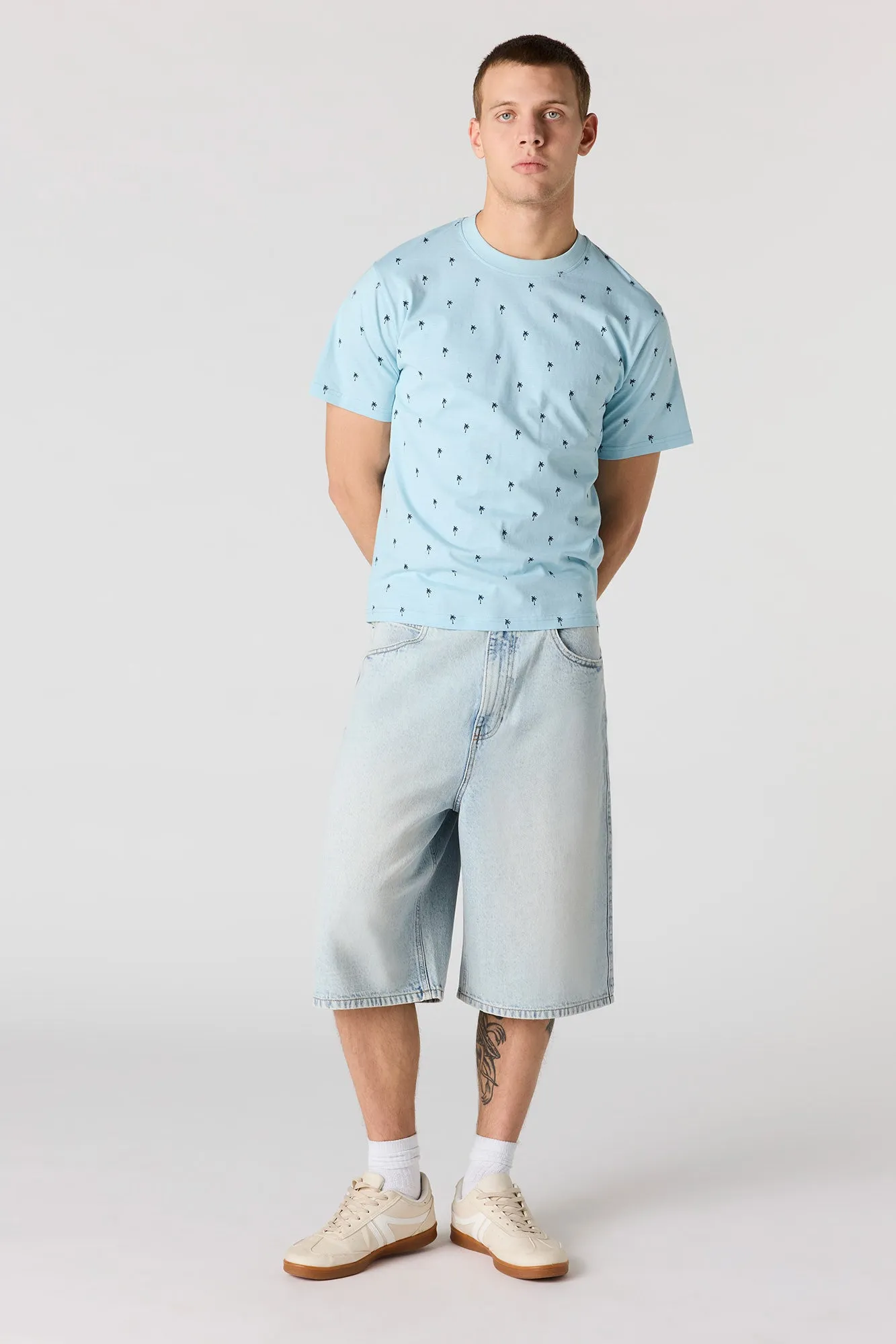 Light Denim Skater Short sold by Urban Planet product image thumbnail 2