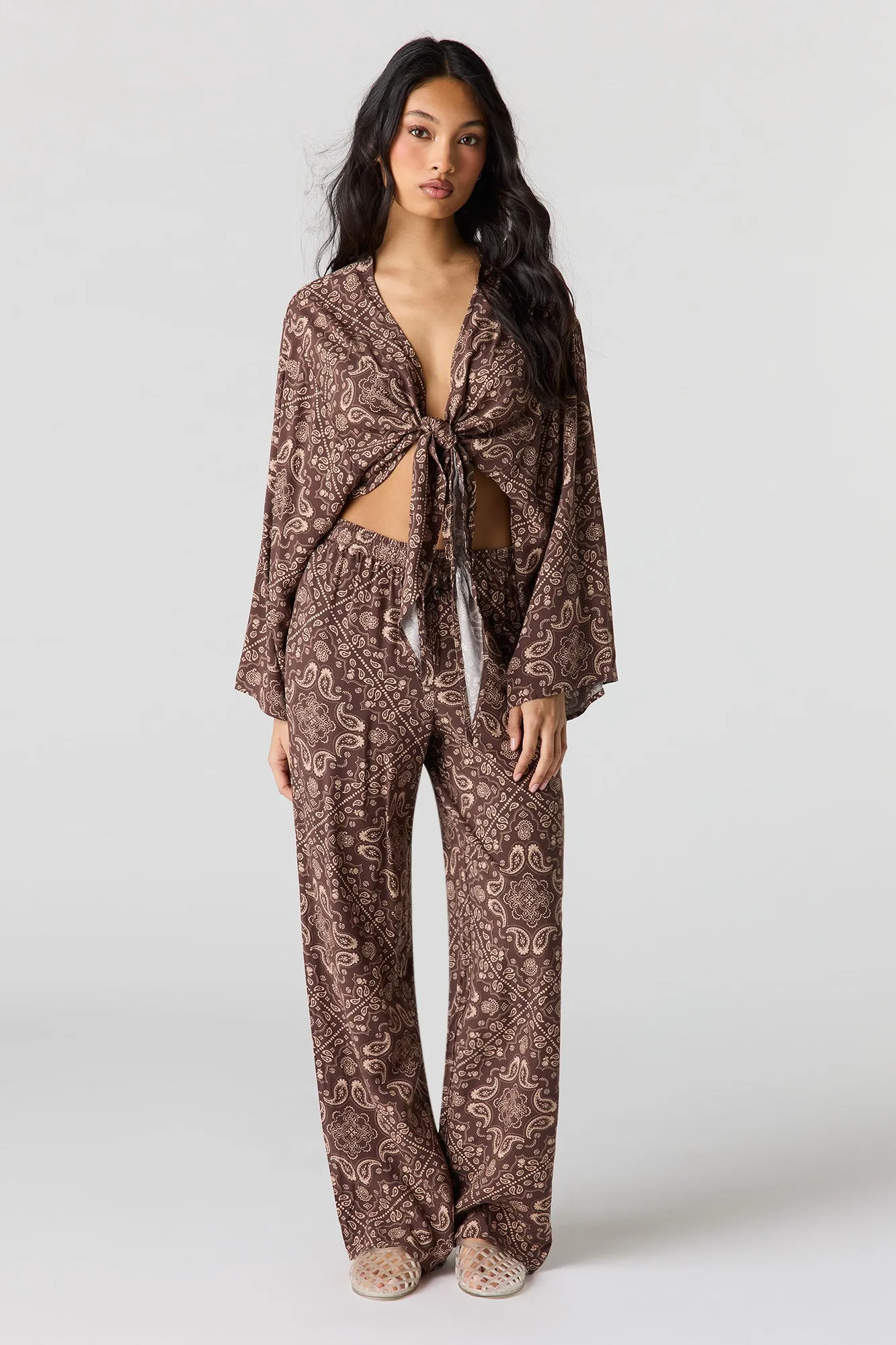 Flowy Tie Front Shrug sold by Urban Planet product image thumbnail 3
