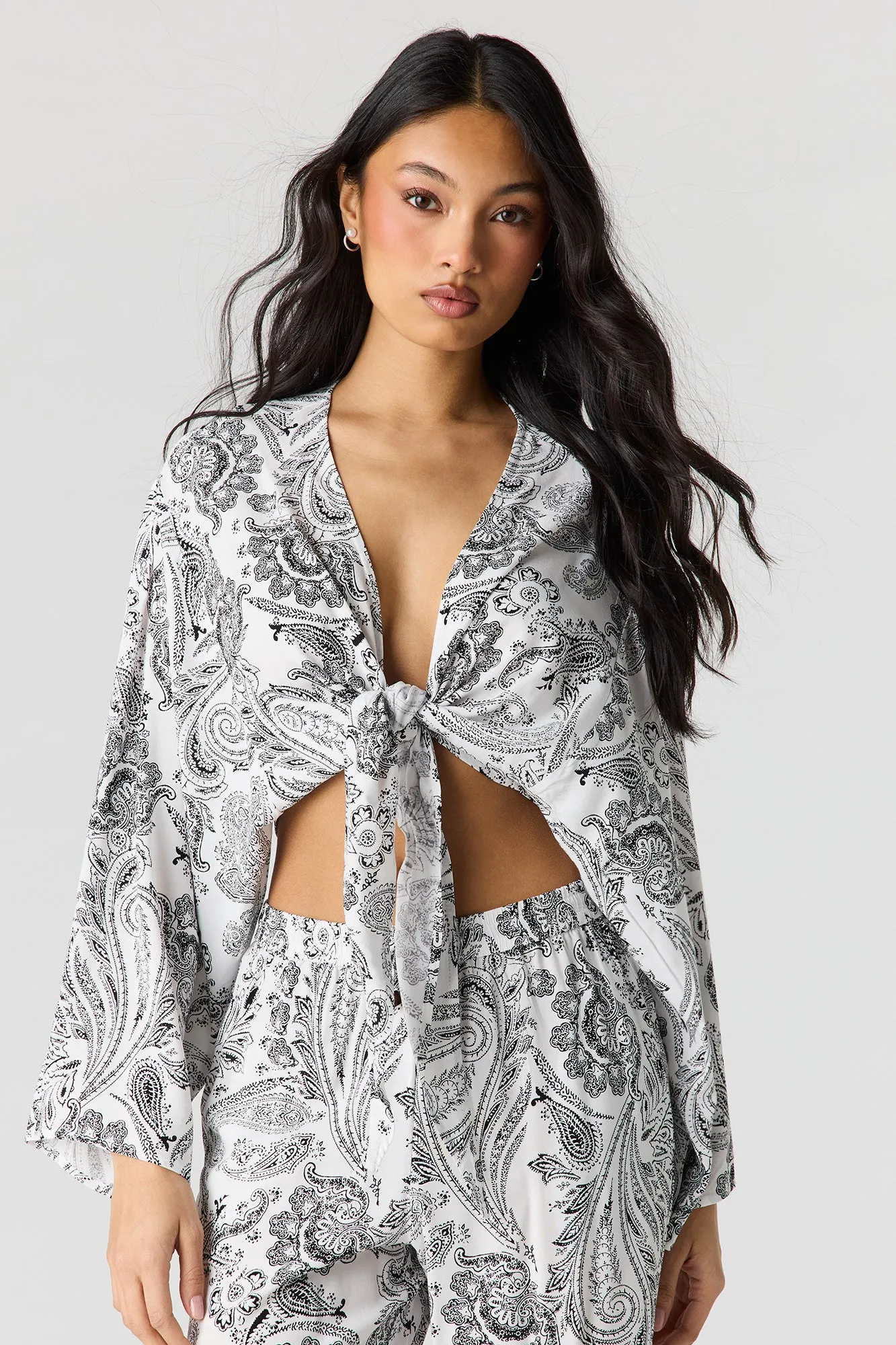 Flowy Tie Front Shrug sold by Urban Planet product image thumbnail 4
