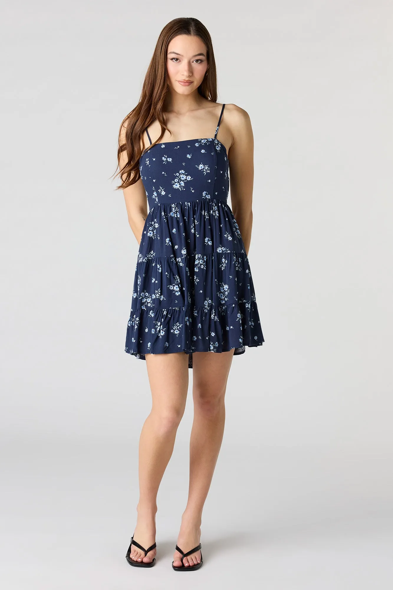 Floral Printed Tiered Mini Dress sold by Urban Planet product image thumbnail 3