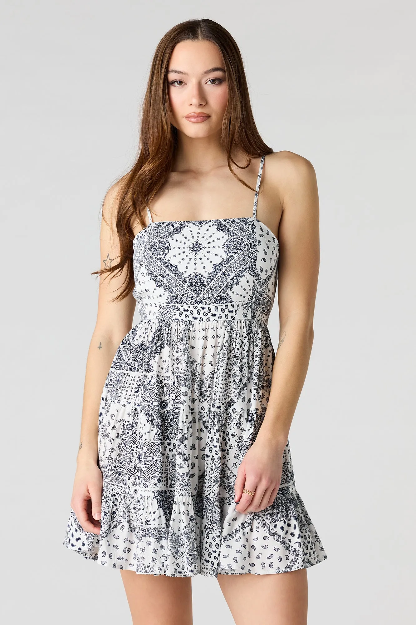 Floral Printed Tiered Mini Dress sold by Urban Planet product image thumbnail 4