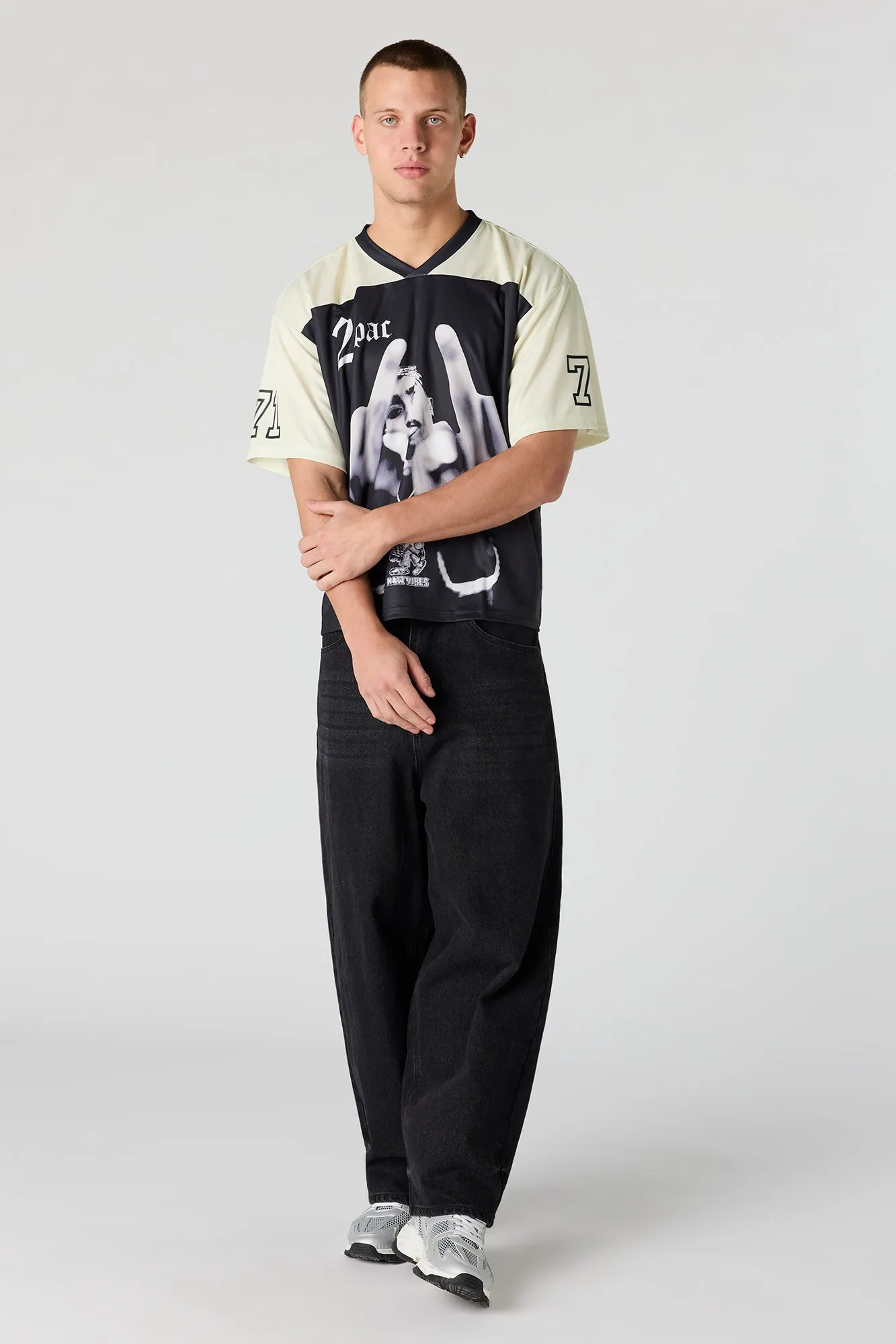 Tupac Mesh Football Jersey sold by Urban Planet product image thumbnail 3