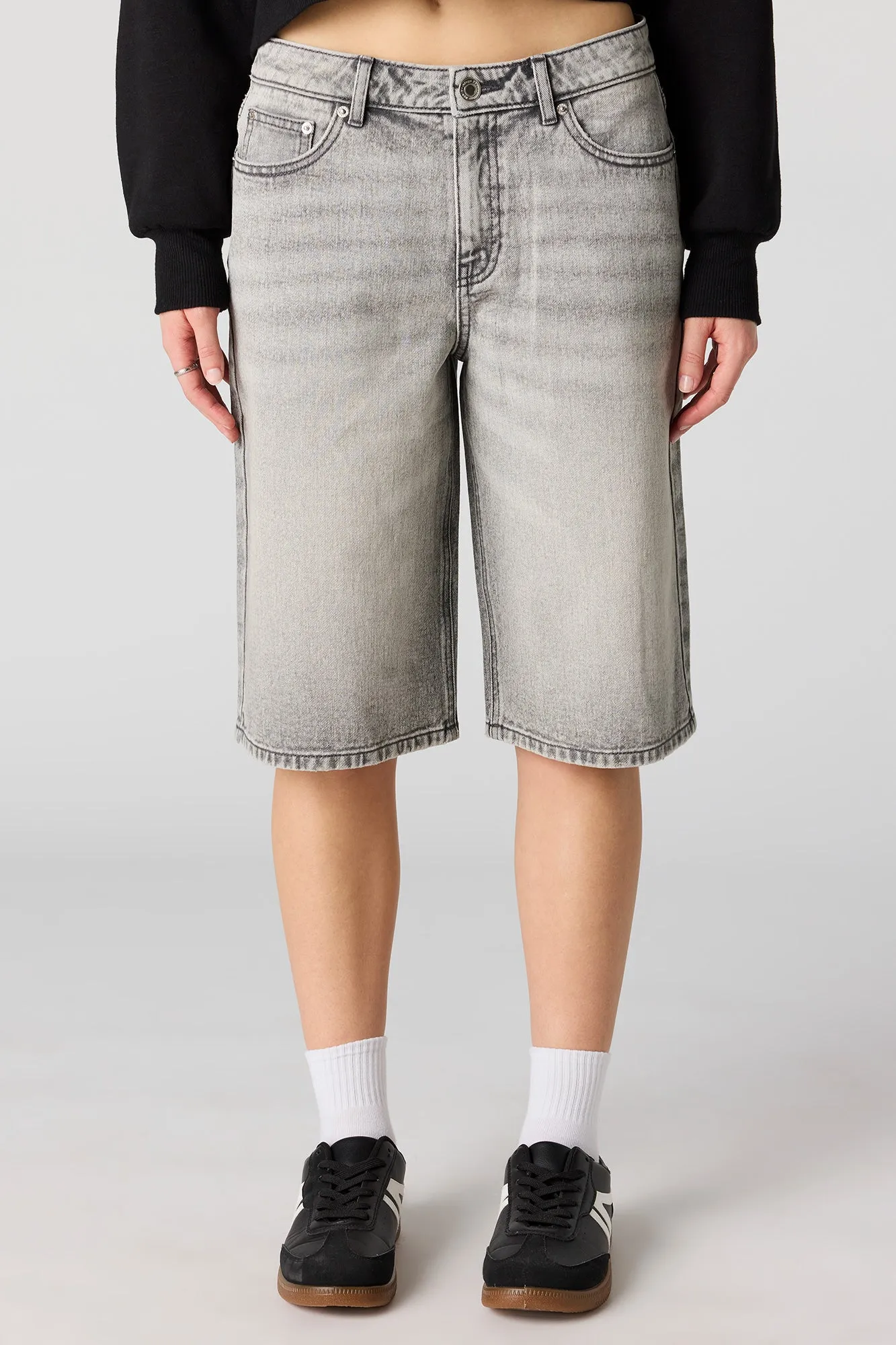 Low Rise Grey Jort 13" sold by Urban Planet product image thumbnail 2