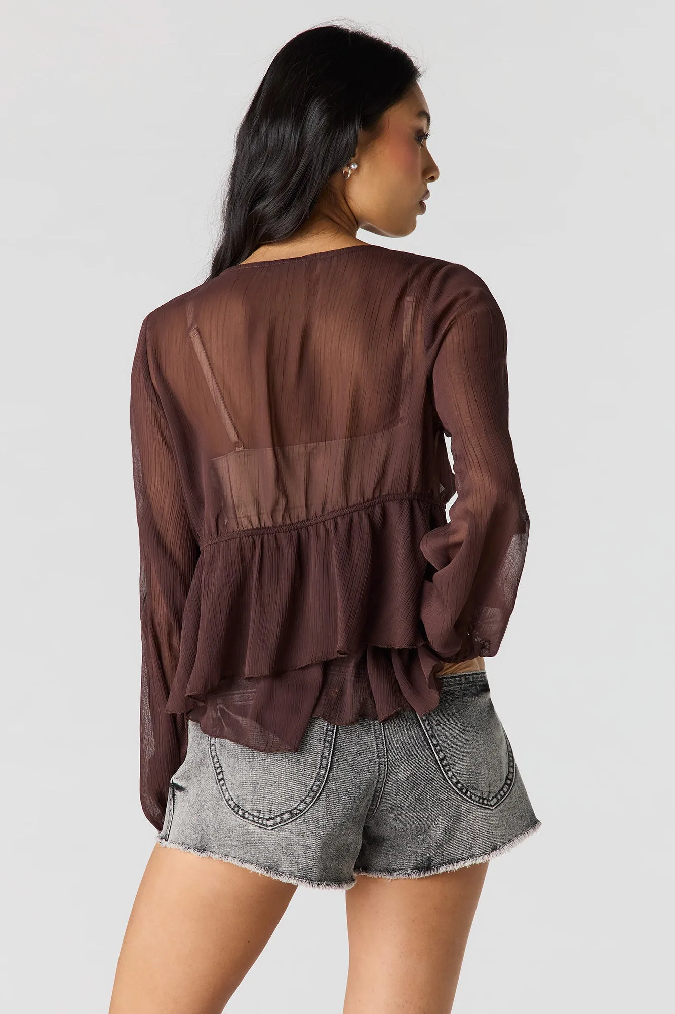 Cali Ripped Low Rise Grey Denim Short sold by Urban Planet product image thumbnail 2