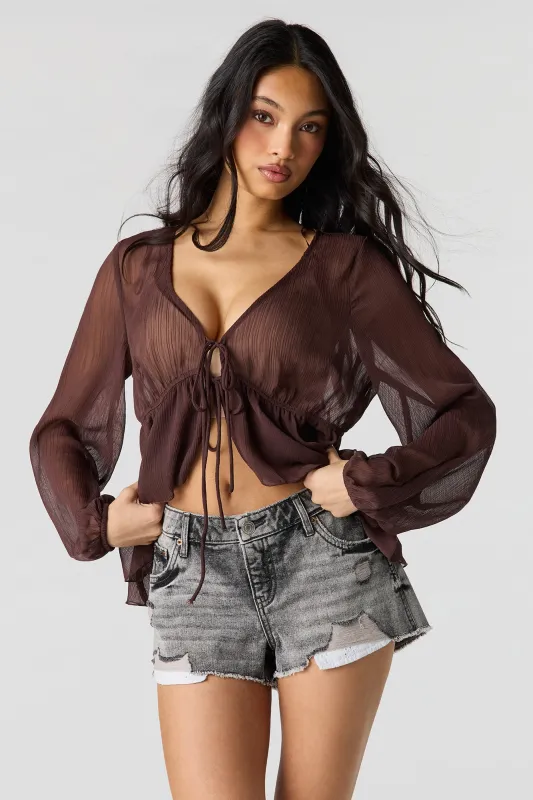 Cali Ripped Low Rise Grey Denim Short made by Stitches