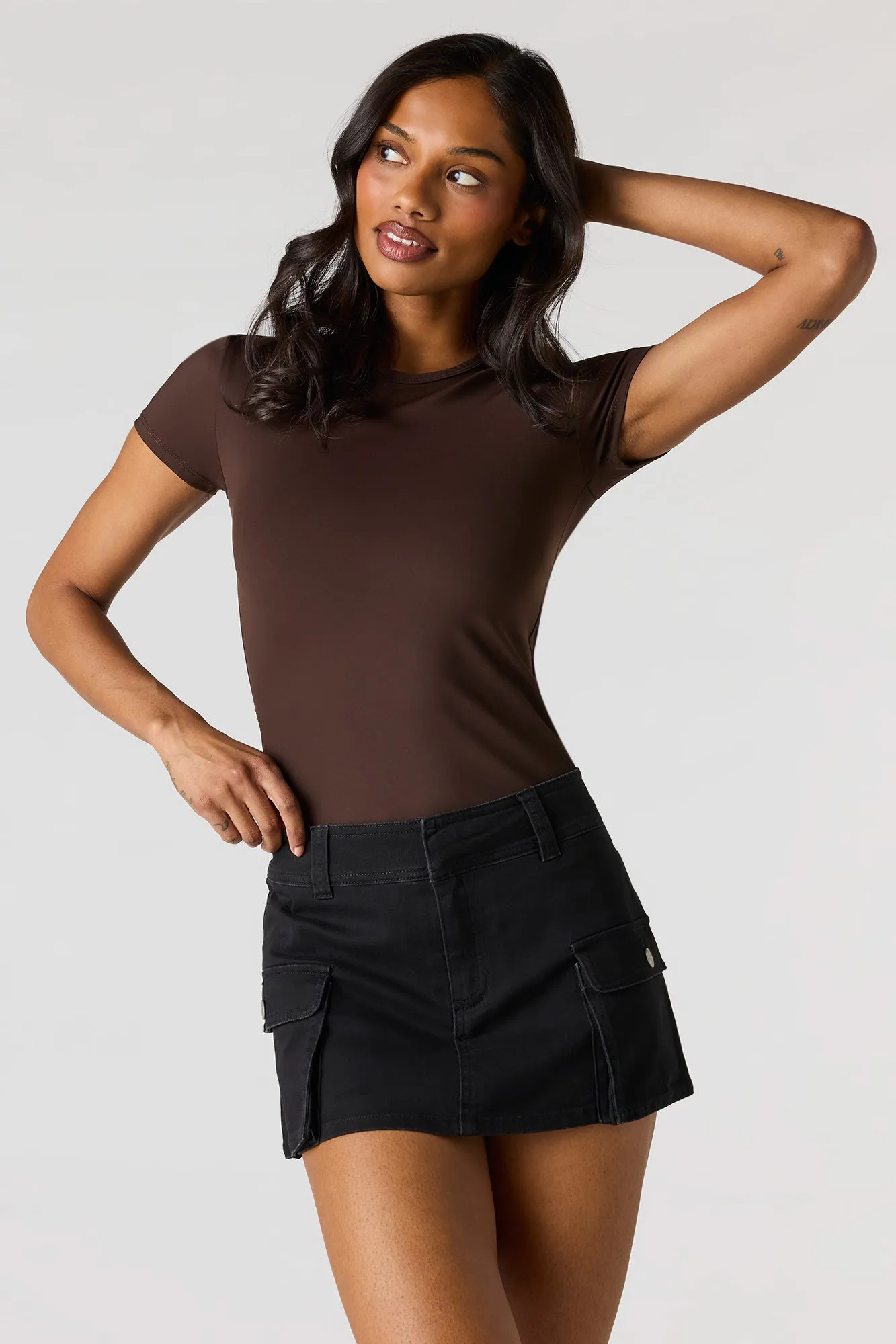 Cargo Denim Mini Skort sold by Urban Planet product image thumbnail 5