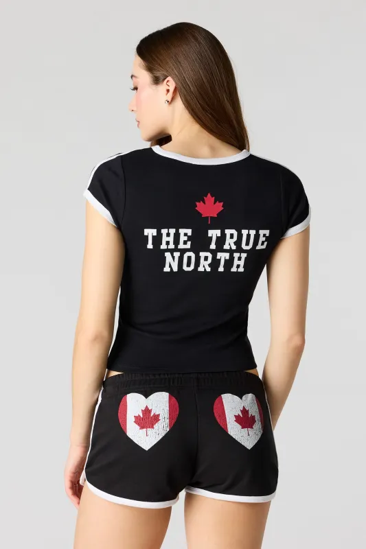 Canada Graphic Fleece Dolphin Short made by Stitches