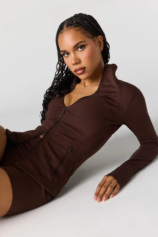 Active High Density 2 Way Zip-Up Jacket made by Stitches