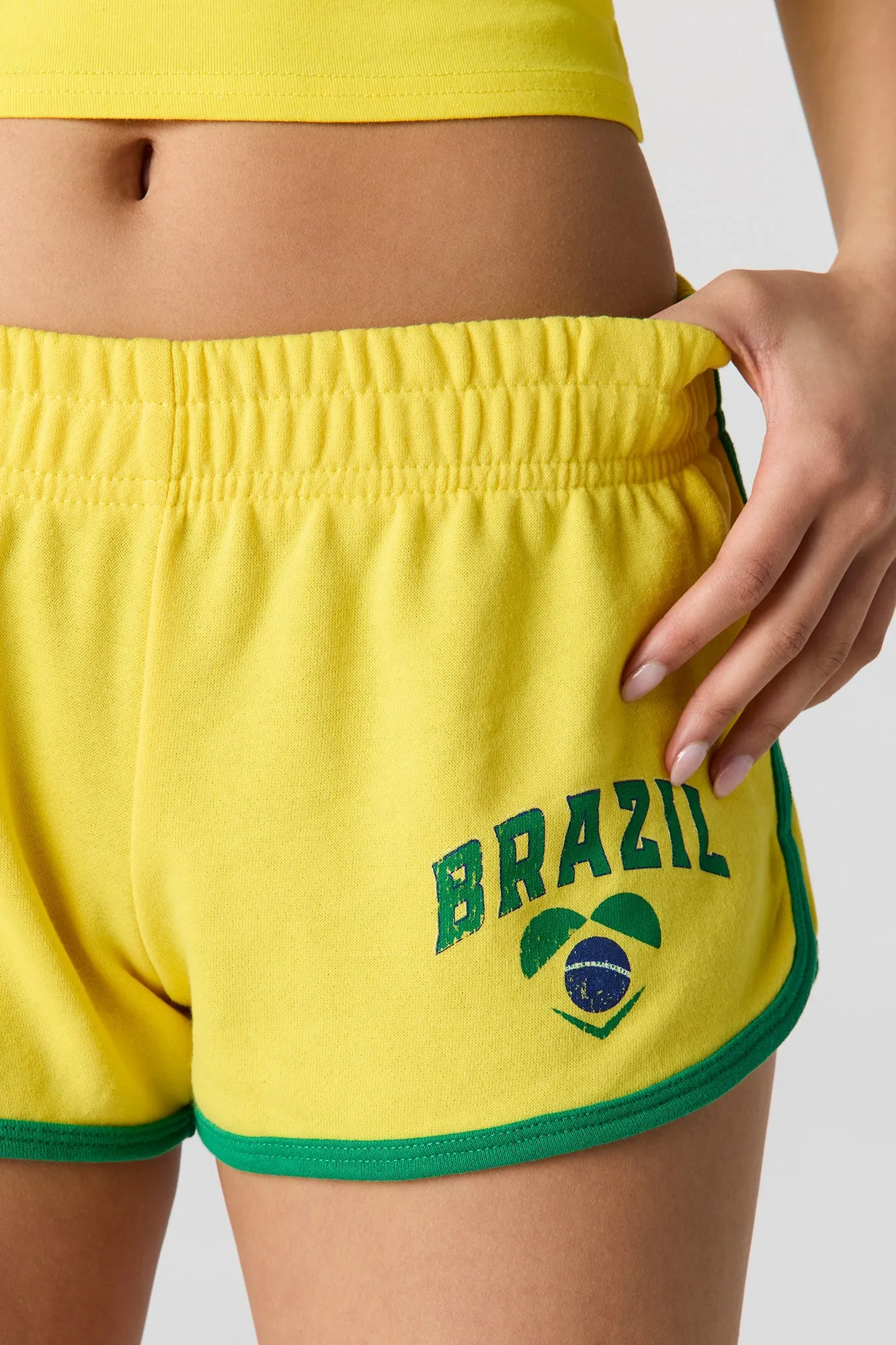 Brazil Graphic Fleece Dolphin Short sold by Urban Planet product image thumbnail 4