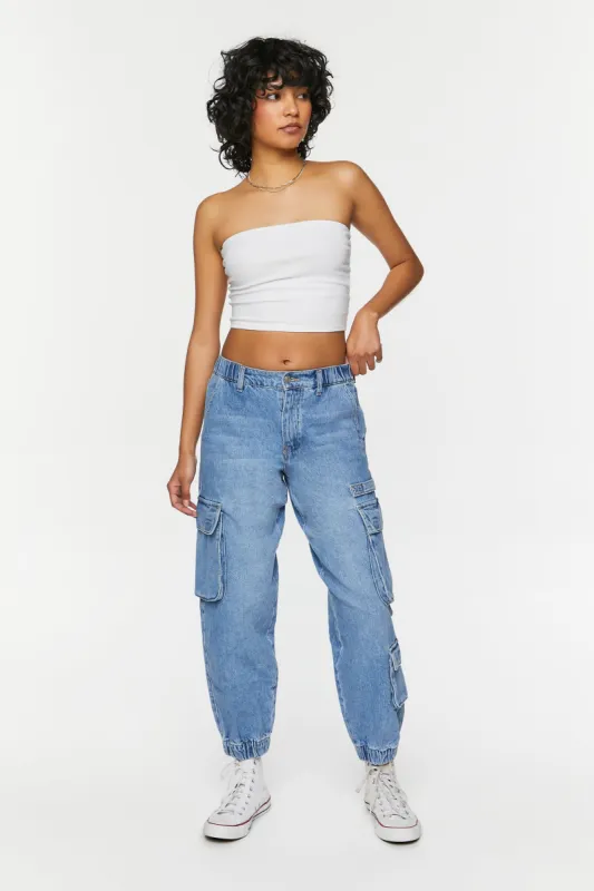 Mid Rise Denim Cargo Jogger sold by Urban Planet