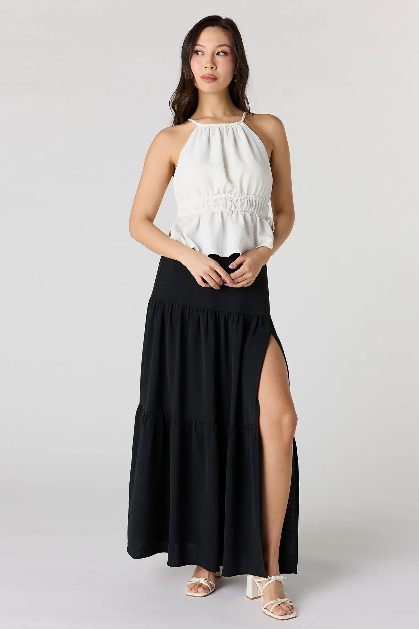 Tiered Slit Maxi Skirt sold by Urban Planet product image thumbnail 4