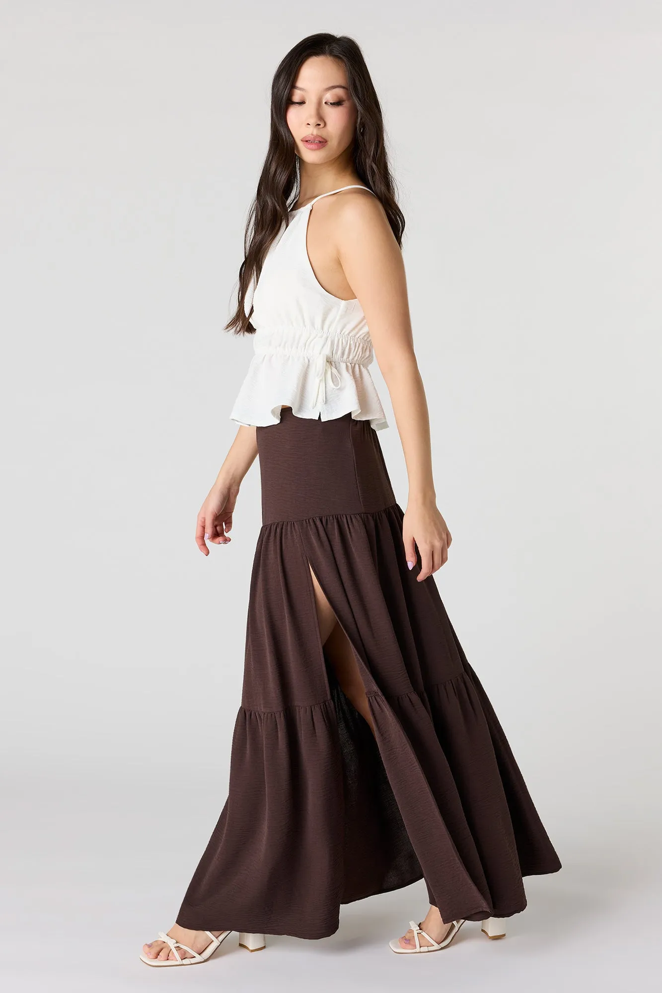 Tiered Slit Maxi Skirt sold by Urban Planet product image thumbnail 2