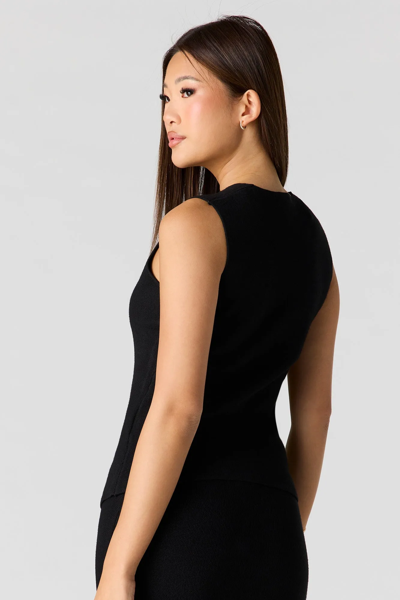 Knit Button Front Vest sold by Urban Planet product image thumbnail 5