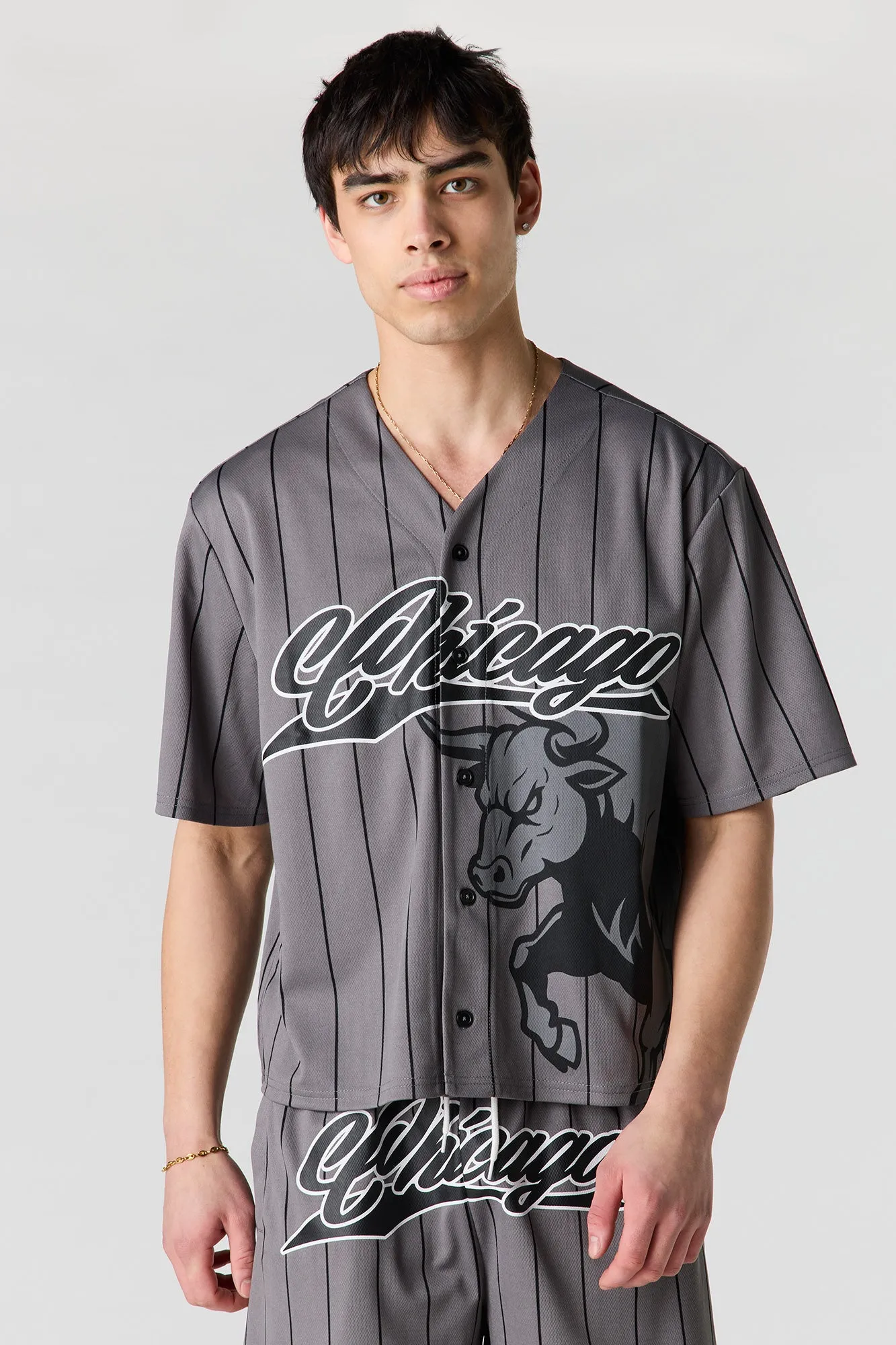 Graphic Mesh Baseball Jersey sold by Urban Planet product image thumbnail 4