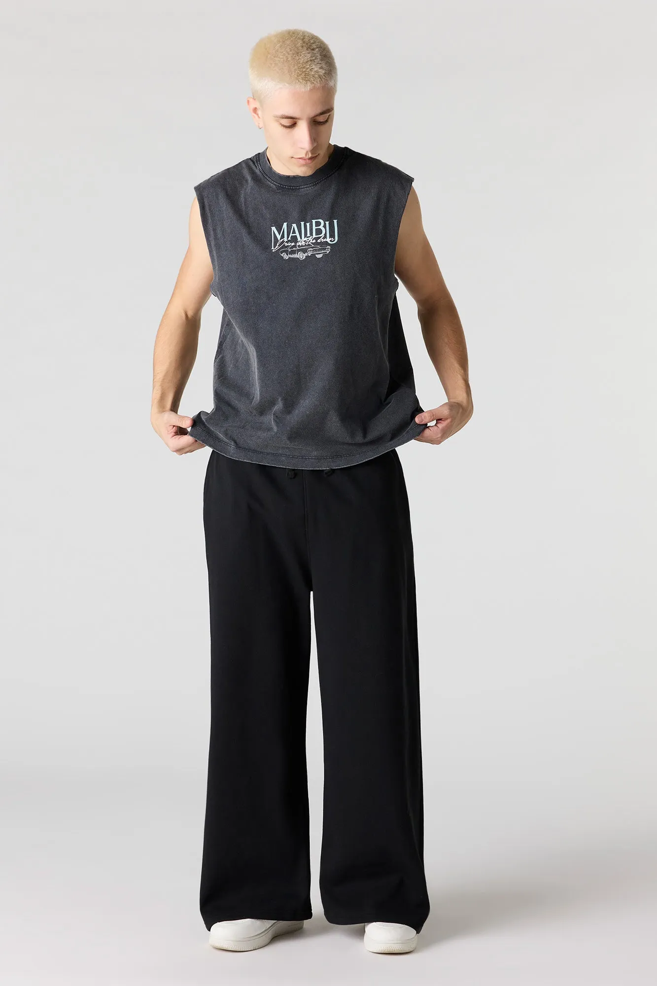 Fleece Ultra Wide Leg Sweatpant sold by Urban Planet product image thumbnail 5