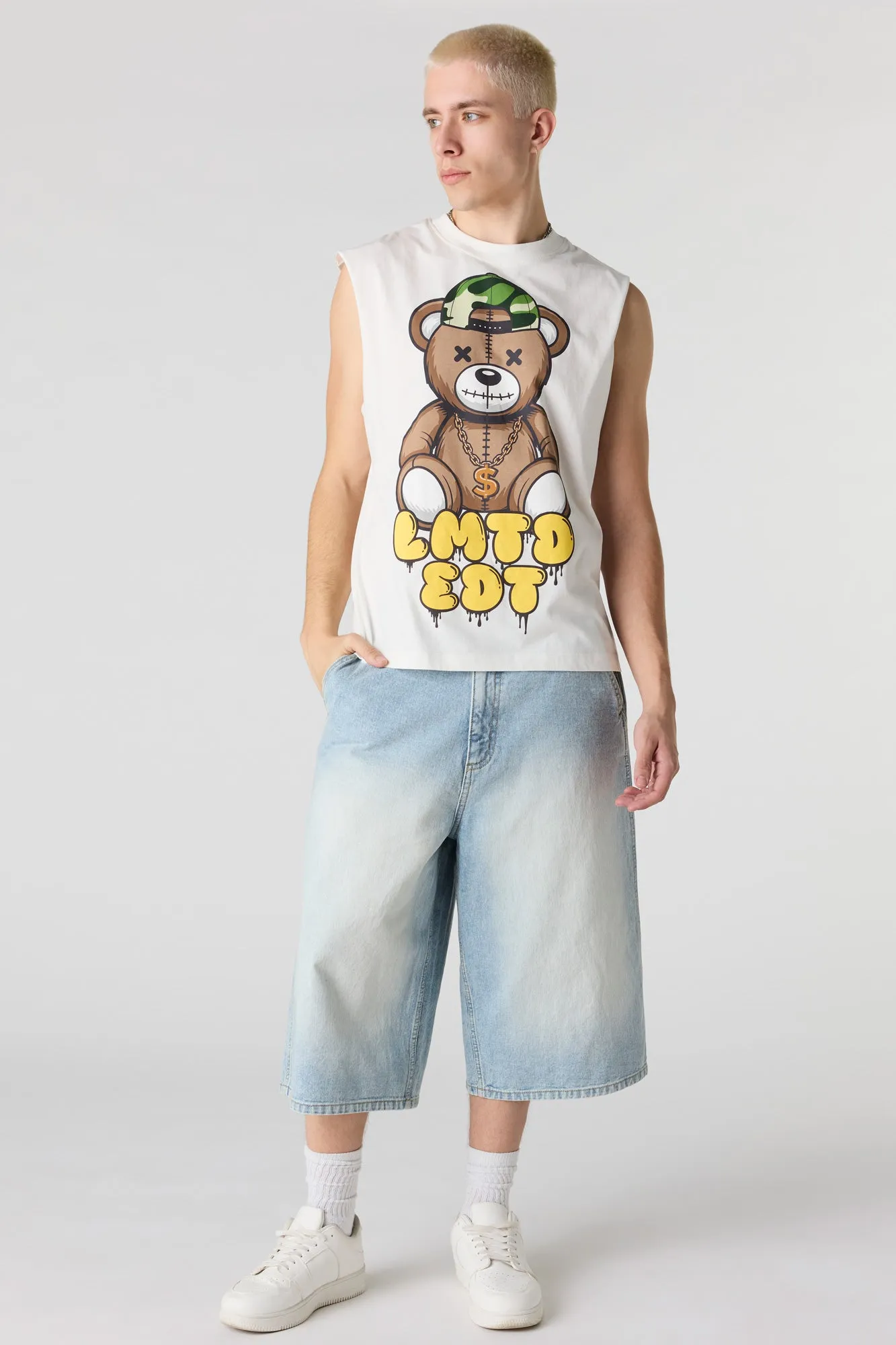 Bear Graphic Muscle Tank sold by Urban Planet product image thumbnail 3