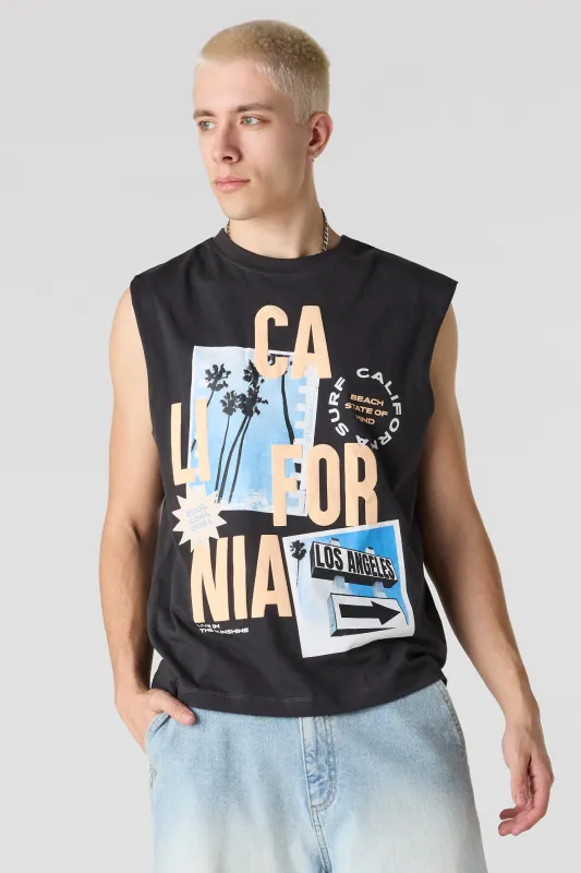 City Graphic Washed Muscle Tank made by Urban Planet
