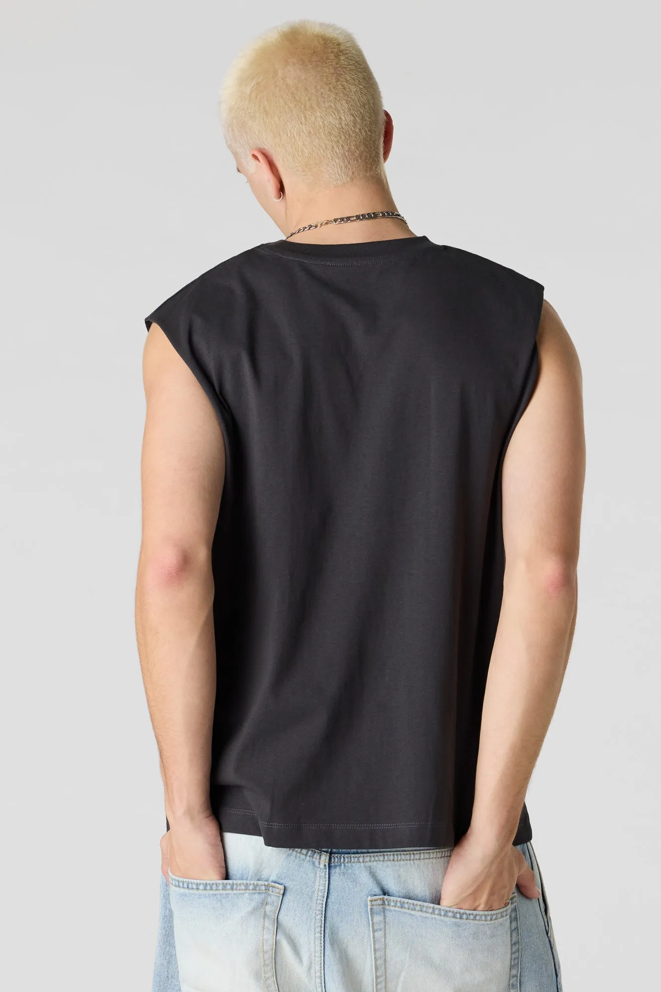 City Graphic Washed Muscle Tank sold by Urban Planet product image thumbnail 2