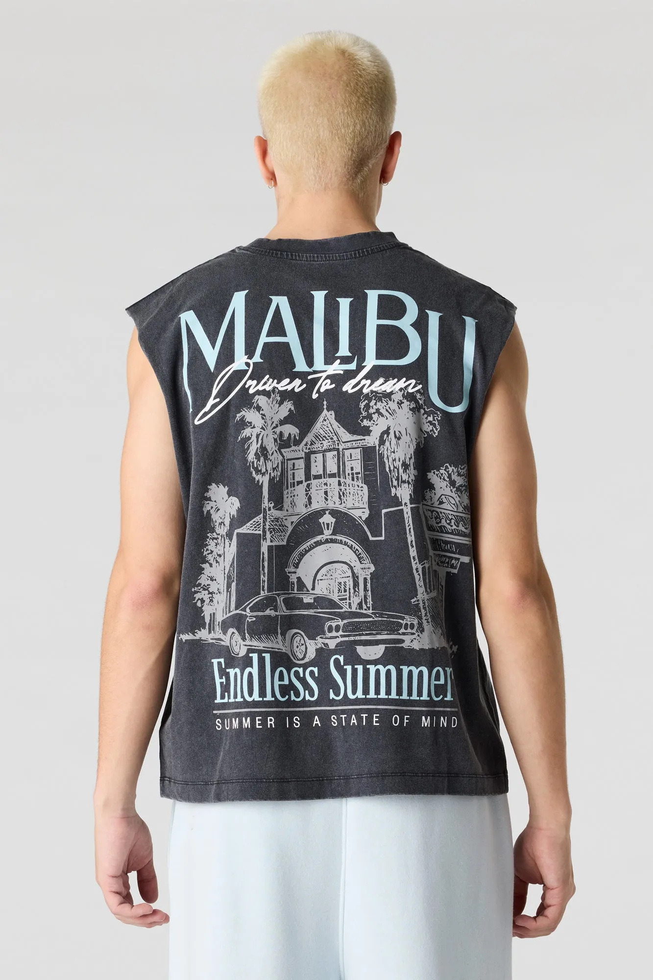 City Graphic Washed Muscle Tank sold by Urban Planet product image thumbnail 4