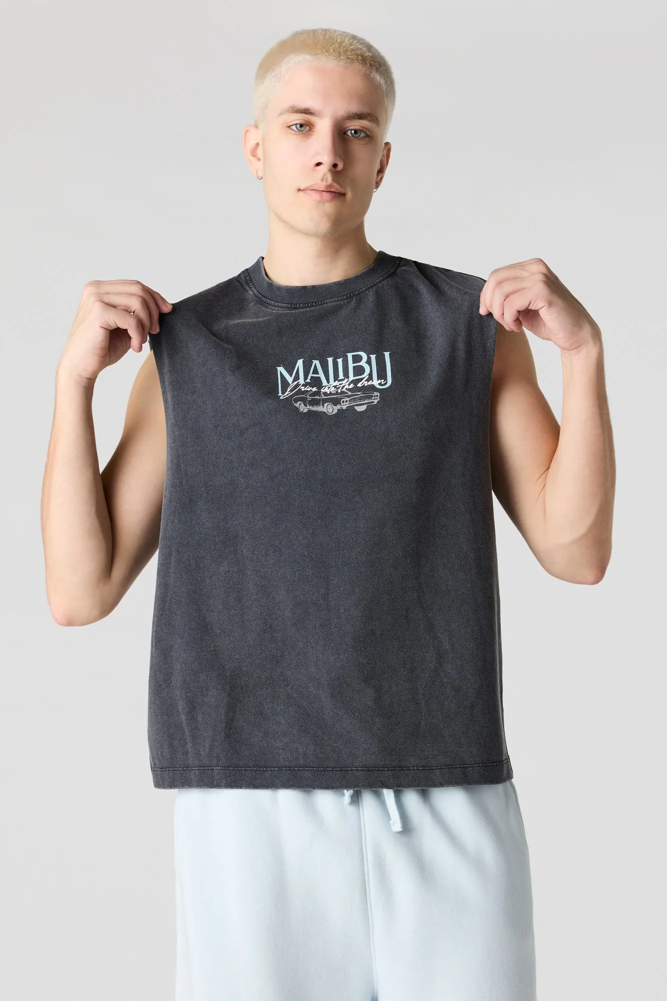 City Graphic Washed Muscle Tank sold by Urban Planet product image thumbnail 5
