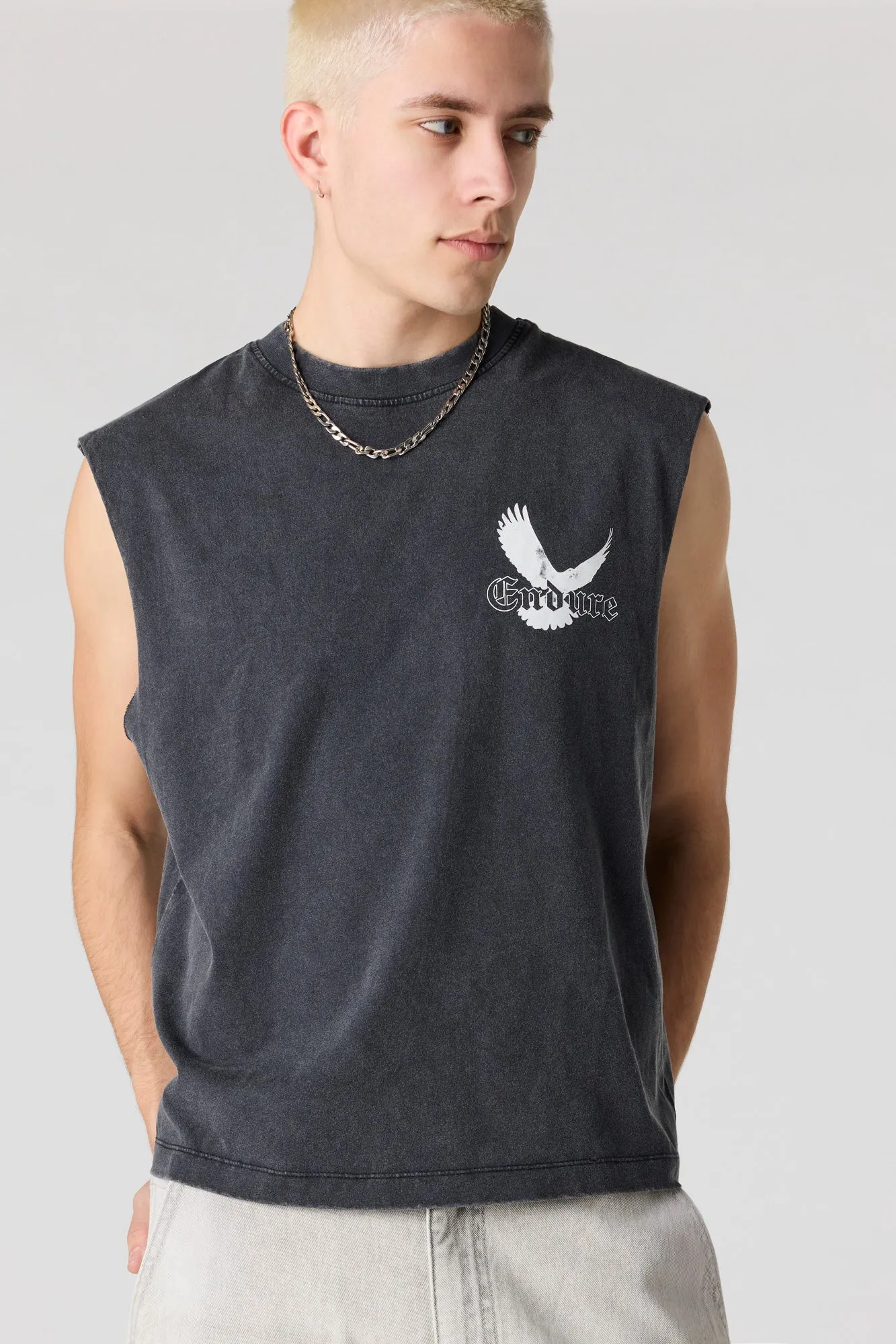 Endure Graphic Washed Muscle Tank sold by Urban Planet product image thumbnail 2