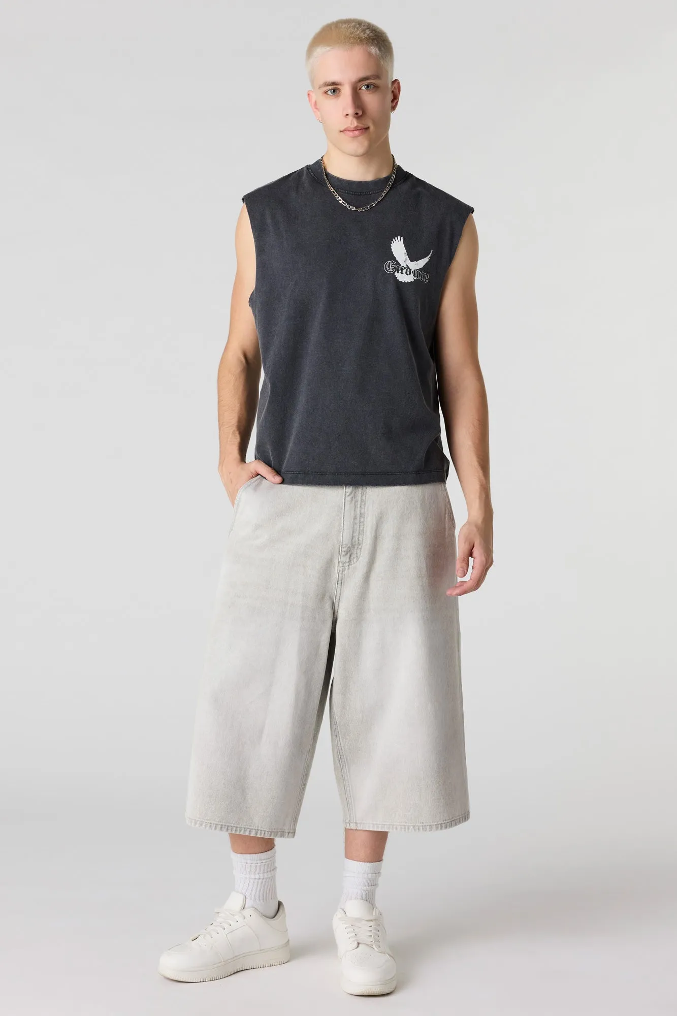 Endure Graphic Washed Muscle Tank sold by Urban Planet product image thumbnail 3