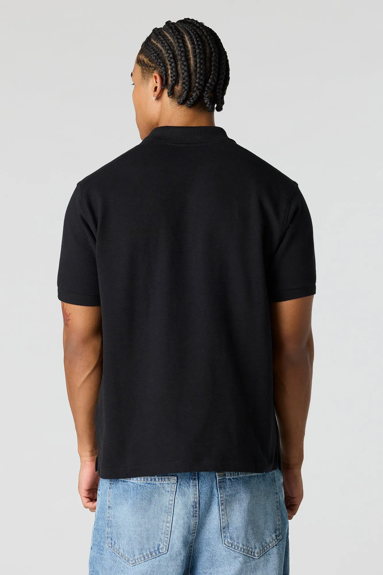 Embroidered Ribbed Polo sold by Urban Planet product image thumbnail 5