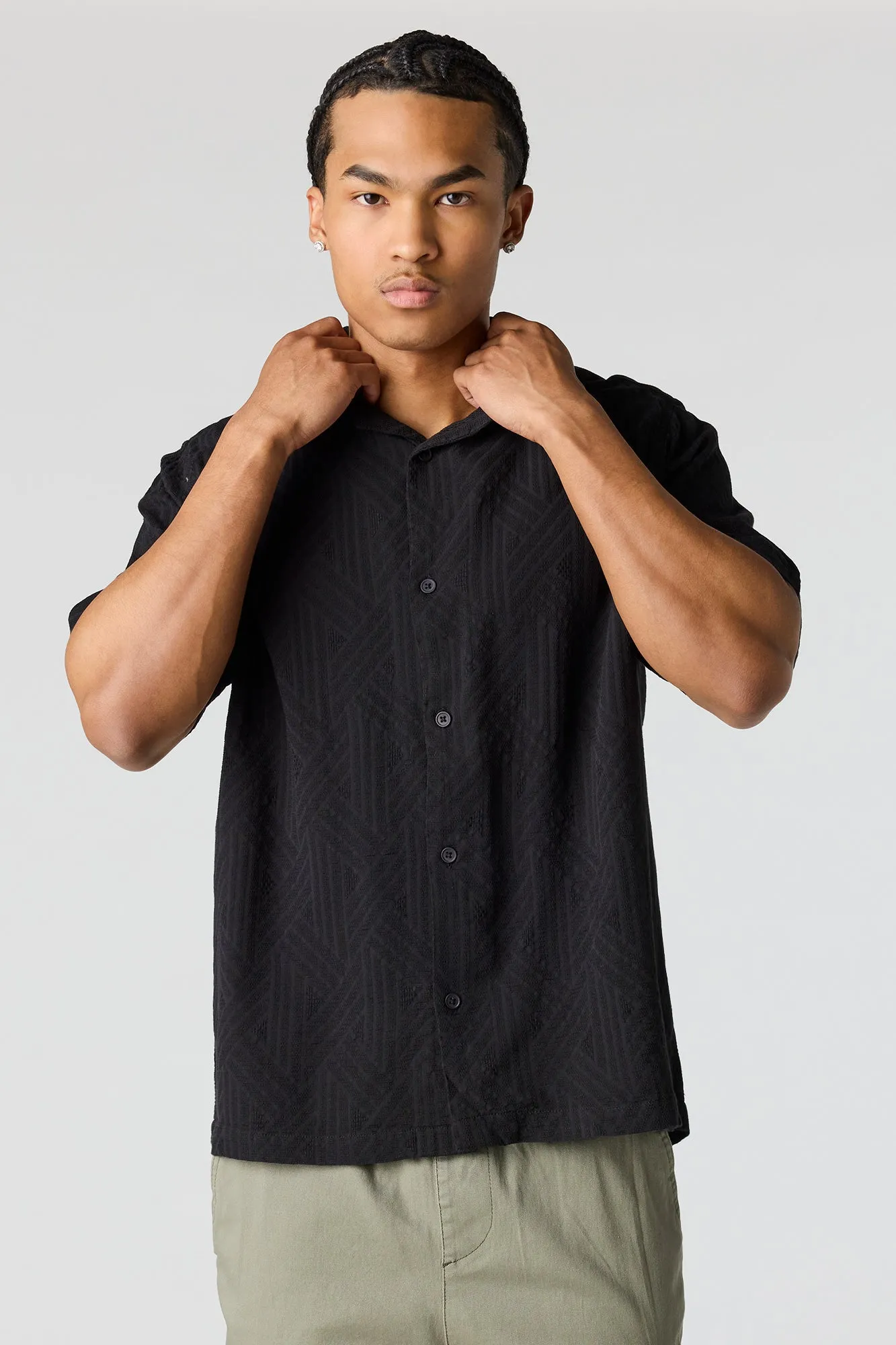 Textured Button-Up Top sold by Urban Planet product image thumbnail 4