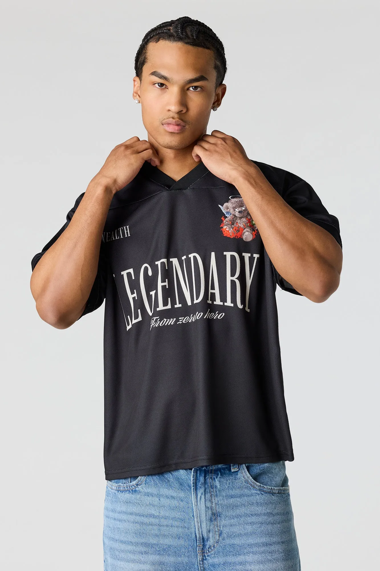 Graphic Mesh Jersey sold by Urban Planet product image thumbnail 5