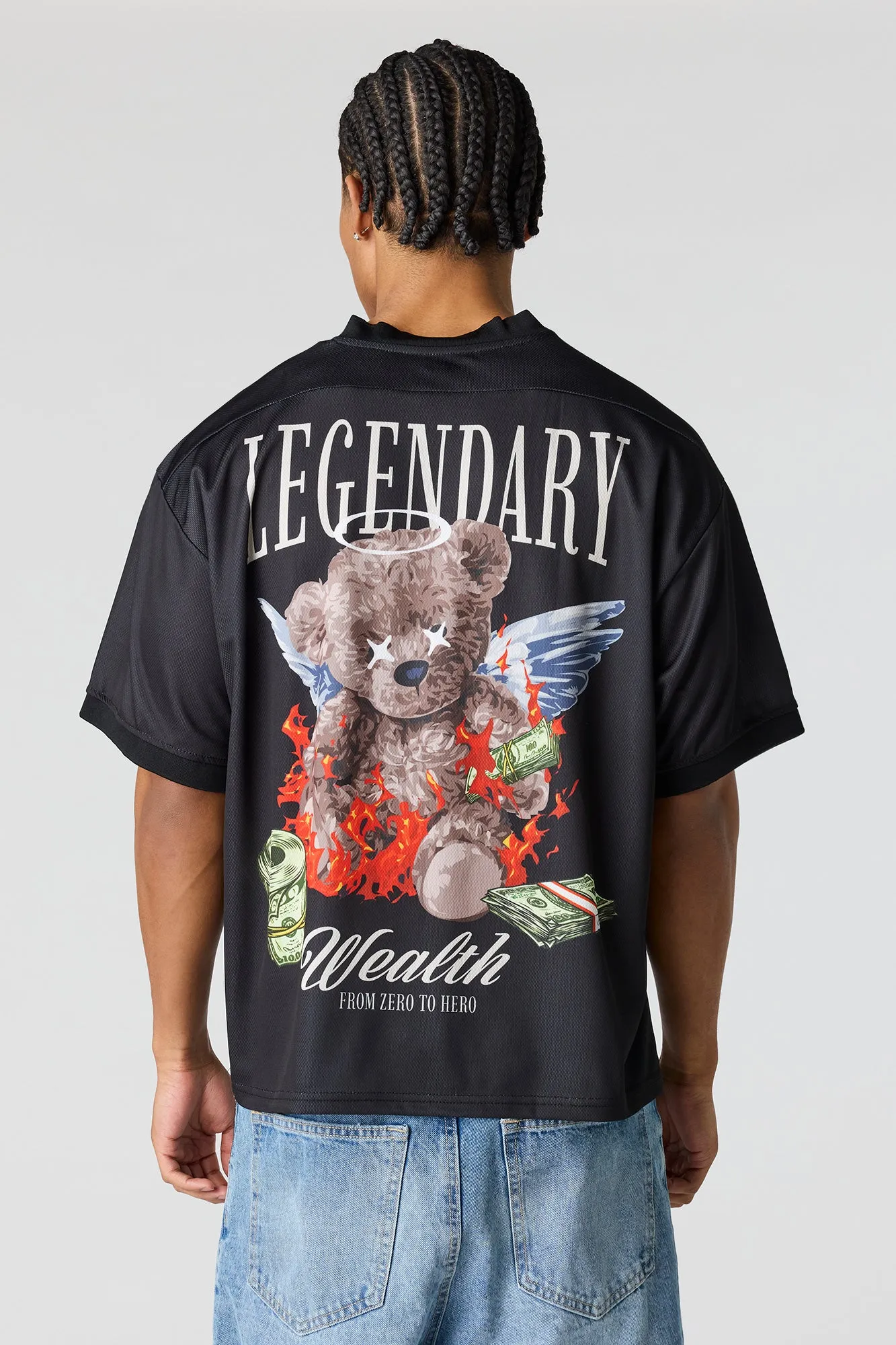 Graphic Mesh Jersey sold by Urban Planet product image thumbnail 4