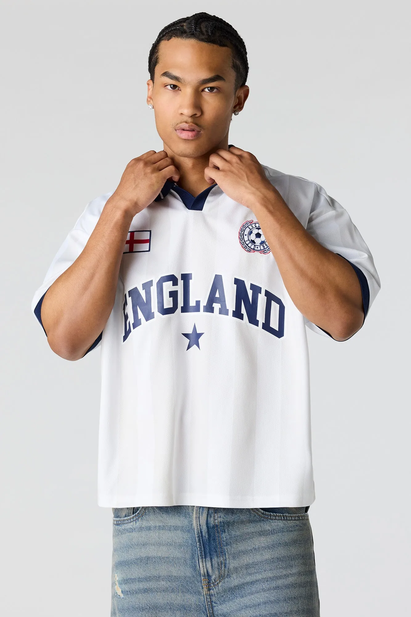 England Graphic Mesh Jersey sold by Urban Planet