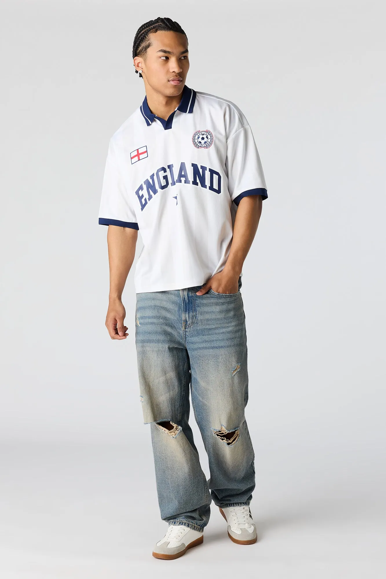 England Graphic Mesh Jersey sold by Urban Planet product image thumbnail 3
