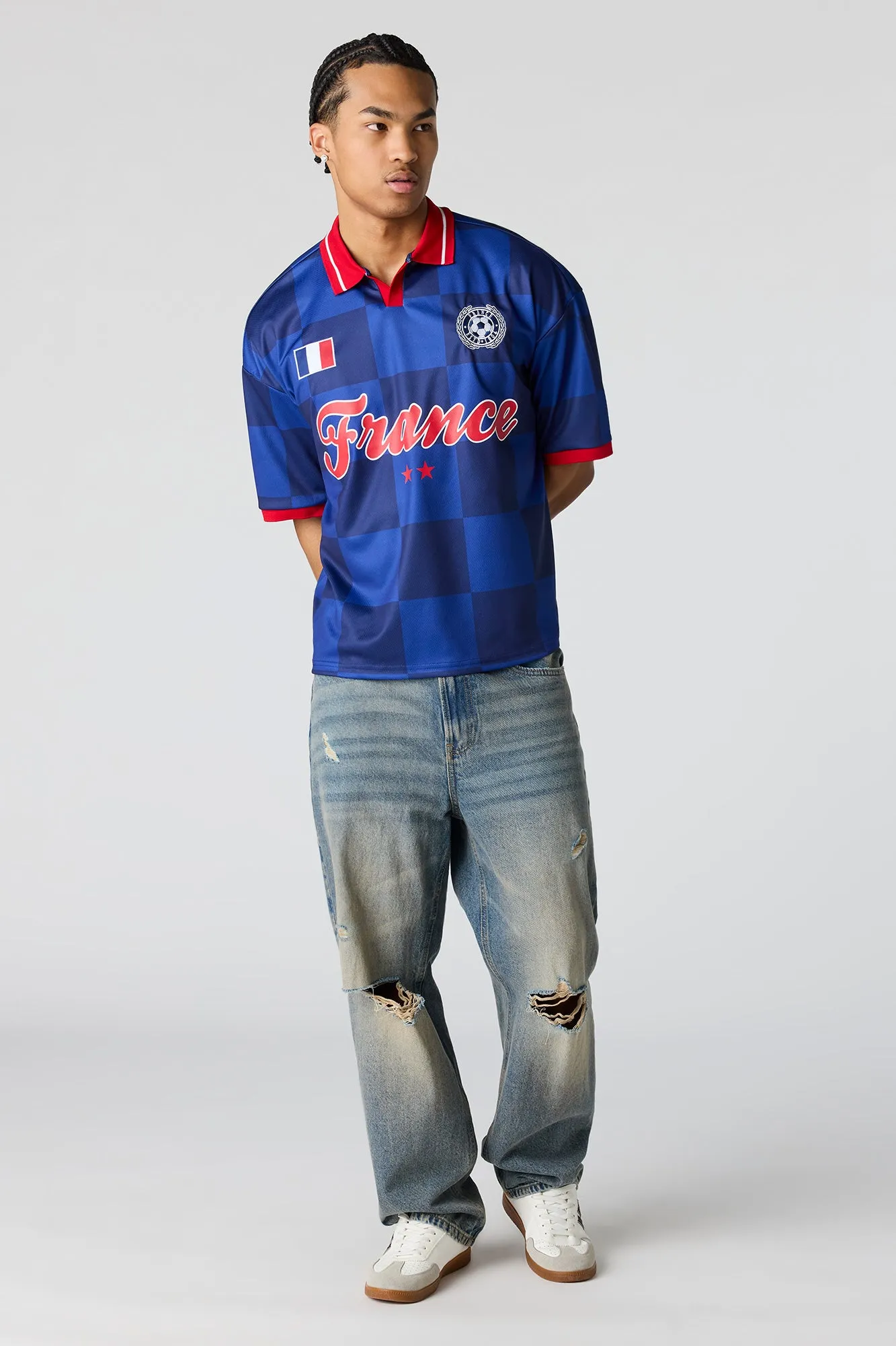 France Graphic Mesh Jersey sold by Urban Planet product image thumbnail 3