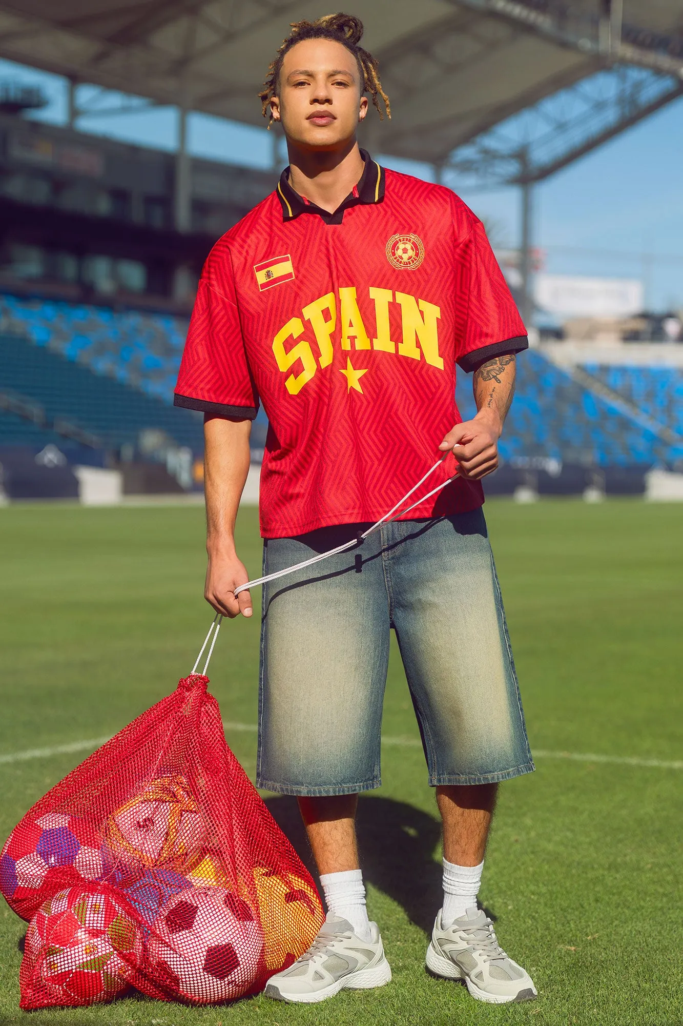Spain Graphic Mesh Jersey sold by Urban Planet