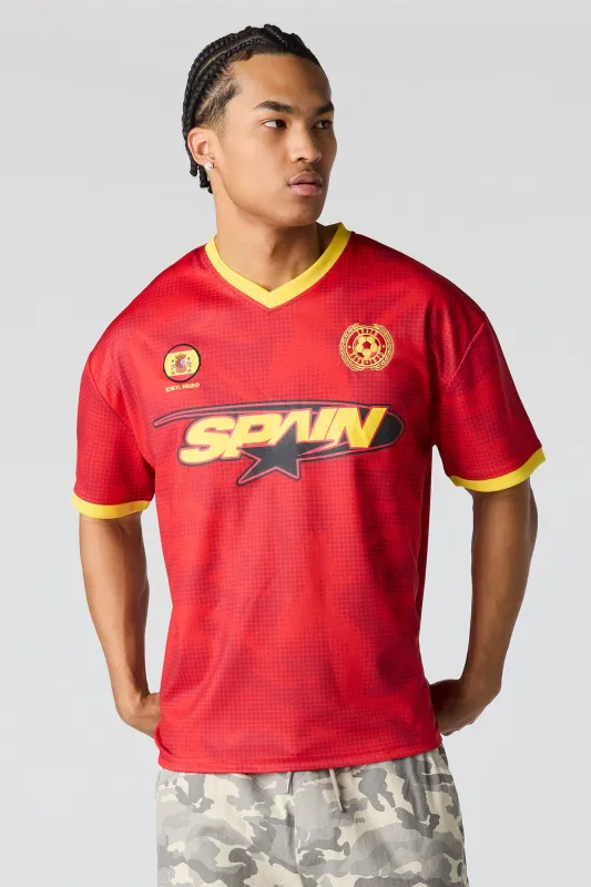 Spain Graphic Mesh Jersey made by Urban Planet
