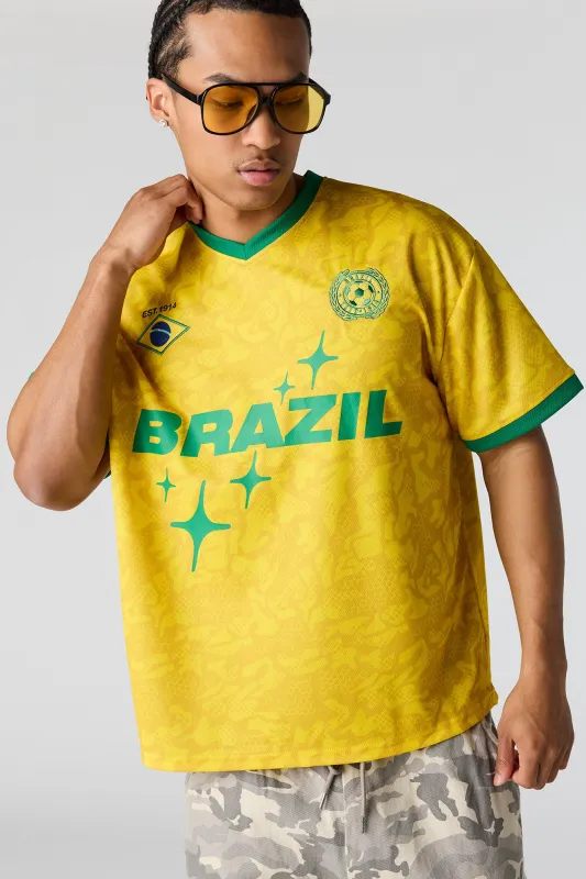 Brazil Graphic Mesh Jersey made by Urban Planet