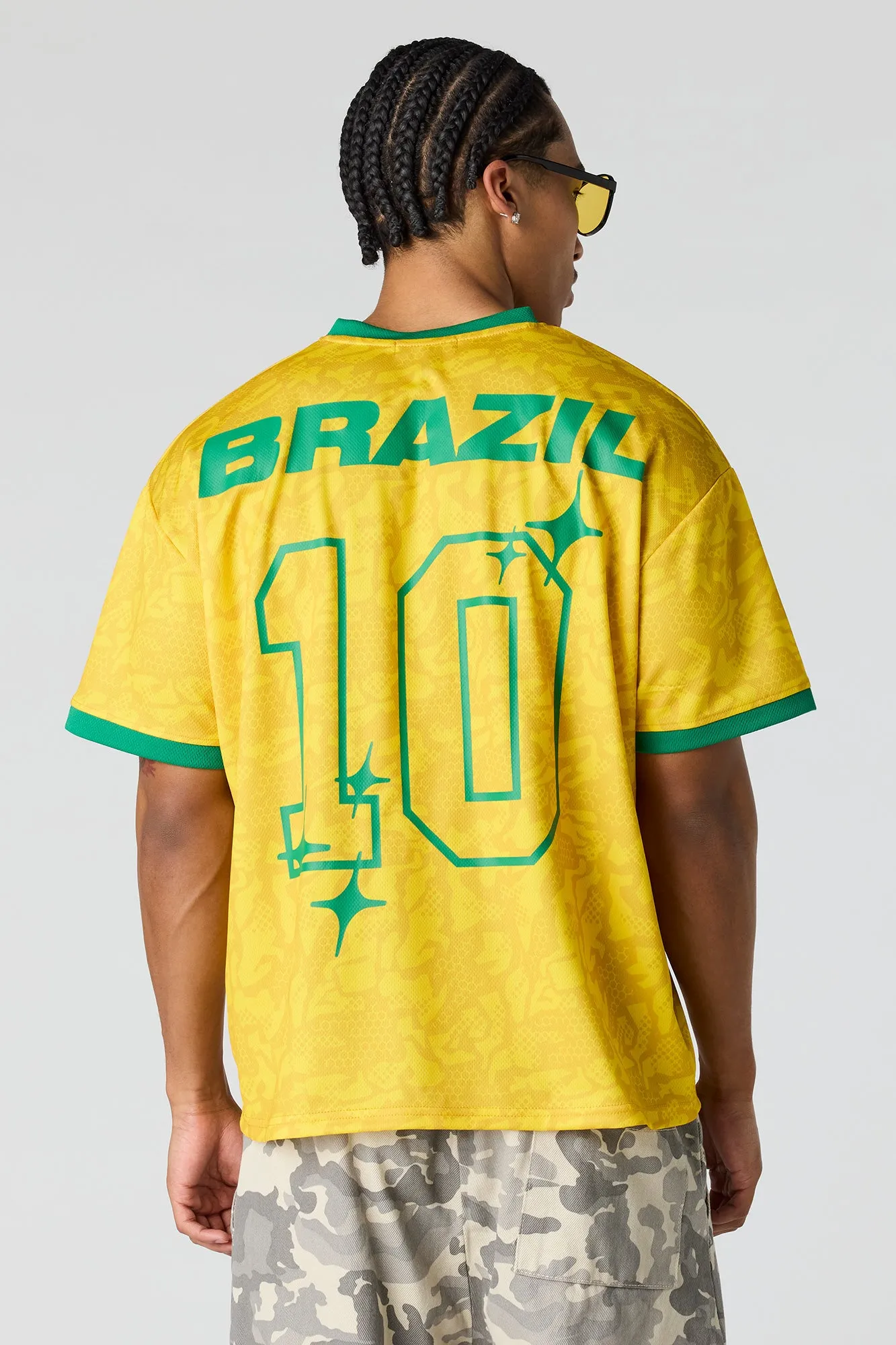 Brazil Graphic Mesh Jersey sold by Urban Planet product image thumbnail 2