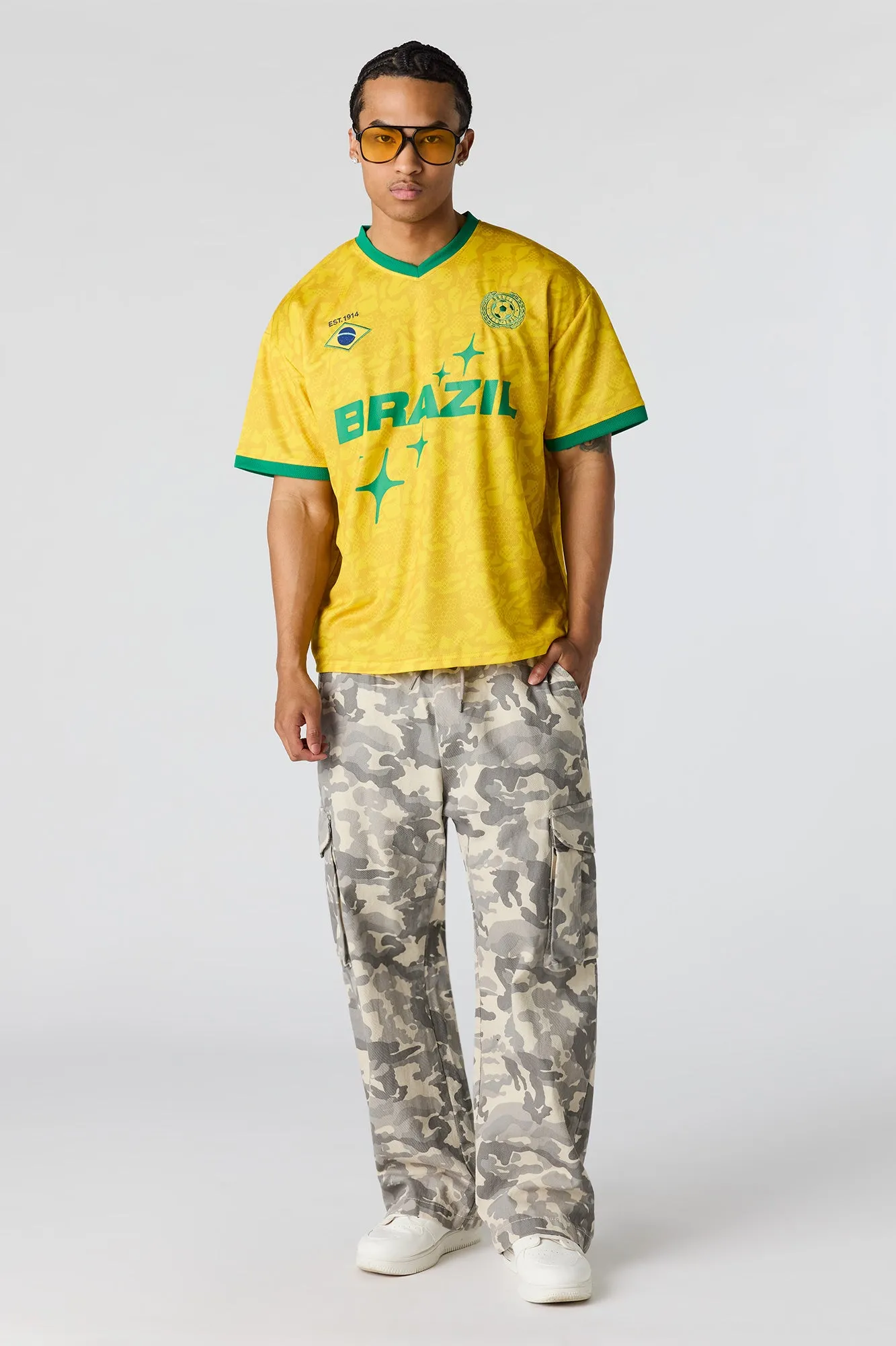 Brazil Graphic Mesh Jersey sold by Urban Planet product image thumbnail 3