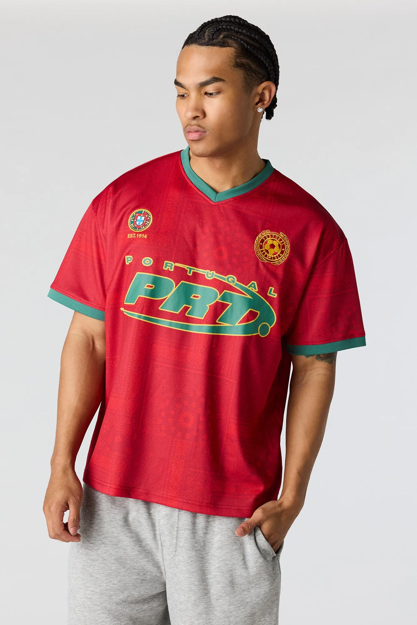 Portugal Graphic Mesh Jersey sold by Urban Planet