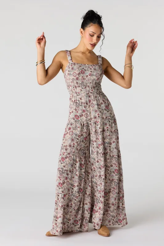 Textured Wide Leg Jumpsuit made by Urban Planet