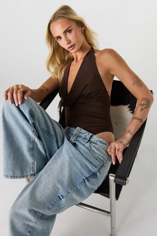 Contour Cowl Halter Bodysuit made by Urban Planet