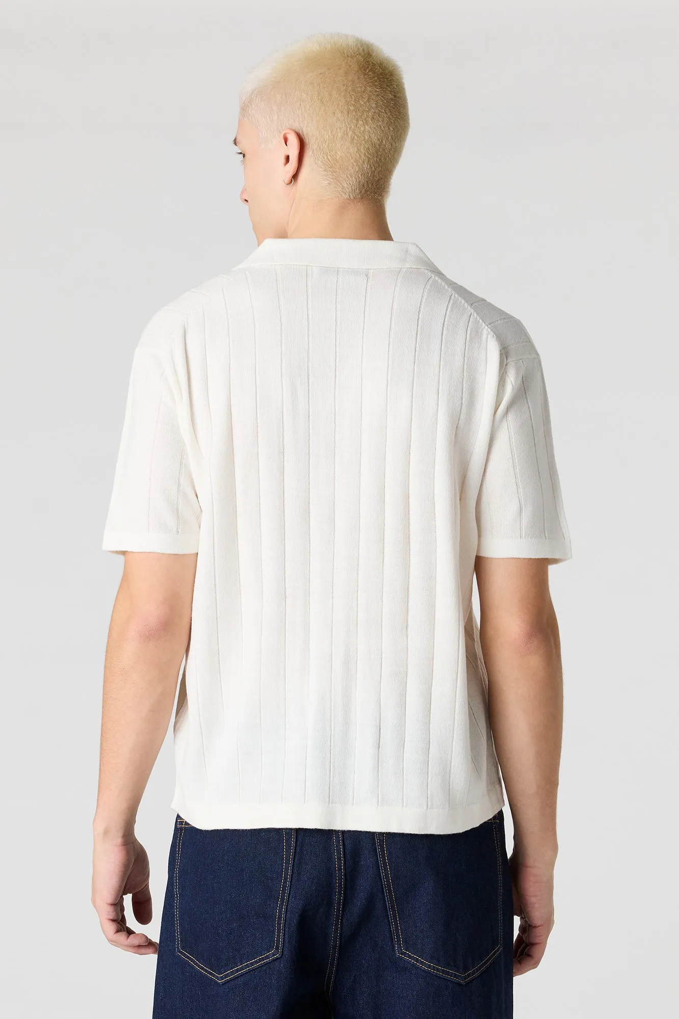 Ribbed Knit Button-Up Top sold by Urban Planet product image thumbnail 5
