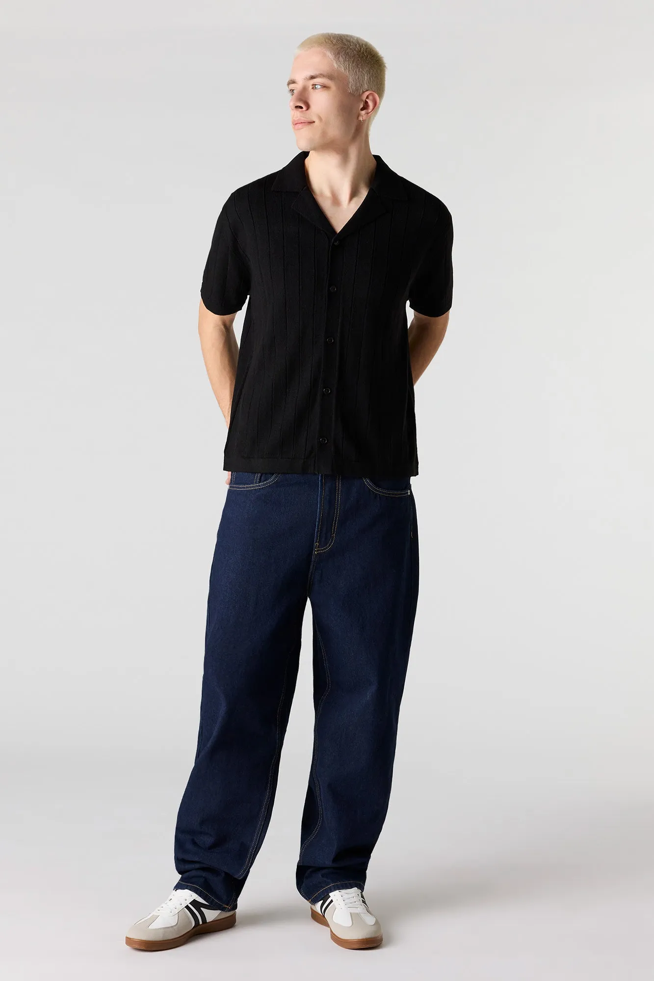 Ribbed Knit Button-Up Top sold by Urban Planet product image thumbnail 3